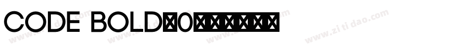 CODE Bold_0字体转换